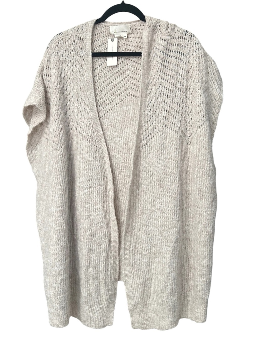 By Anthropologie NWT Lightweight Open Front Cardigan Boho Flowy Sweater One Size